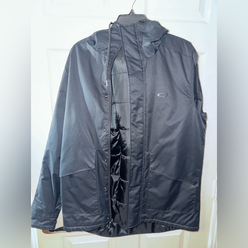 Oakley Black Performance Jacket Water-Resistant Full-Zip